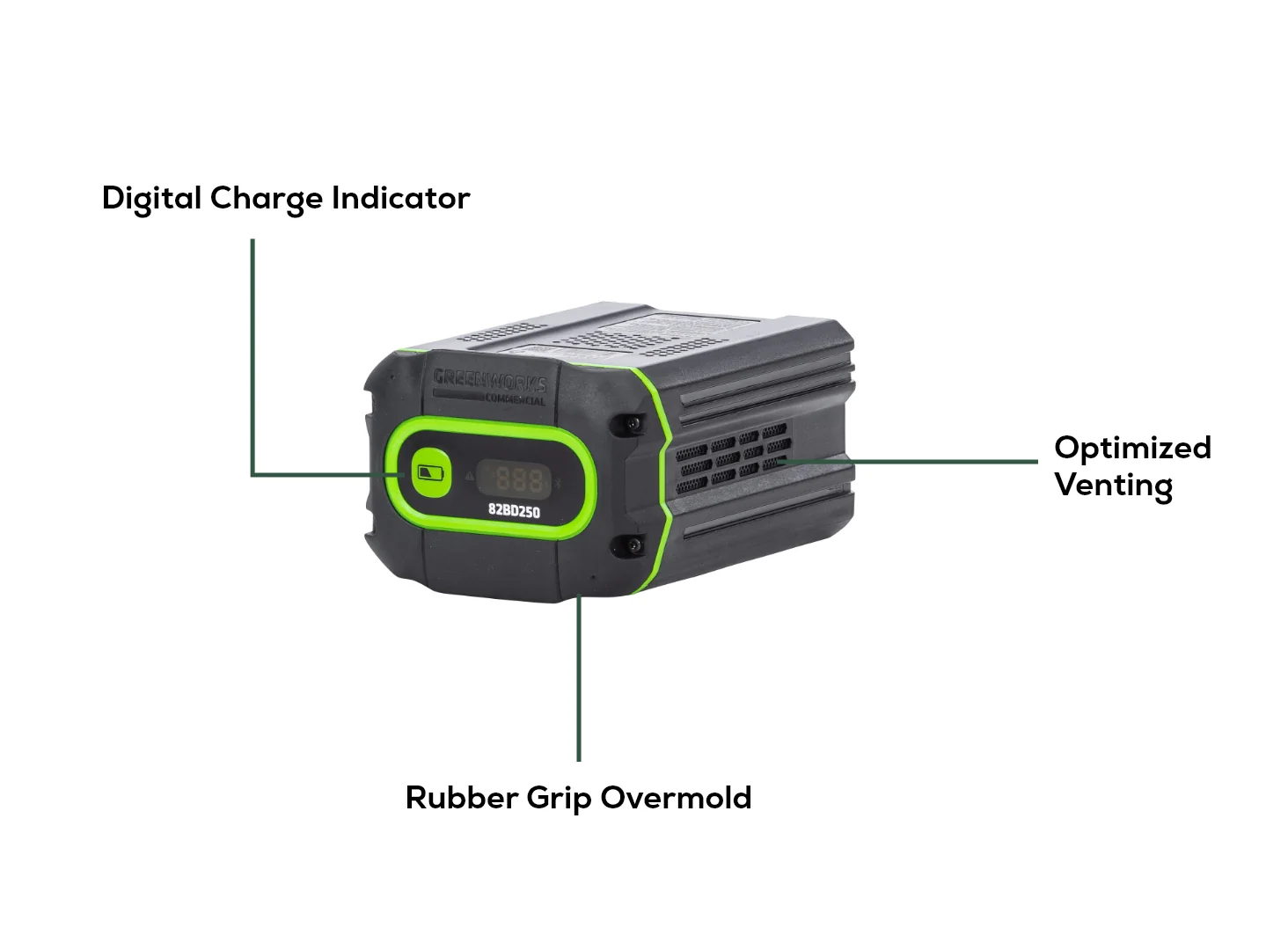 82V 2.5Ah Battery with Bluetooth and Digital Readout | 82BD250 - Image 2