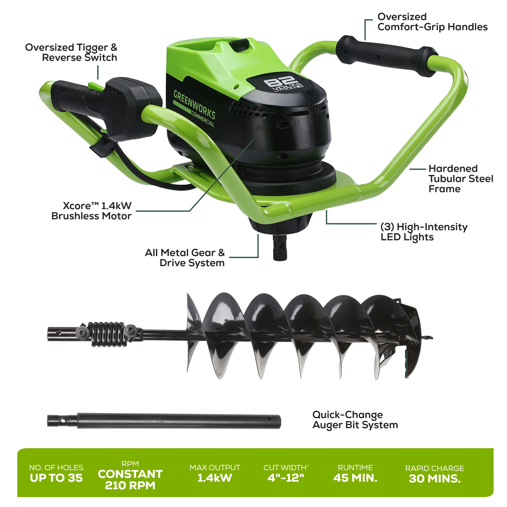 82V Earth Auger Tool-Only | 82EA8 - Image 10