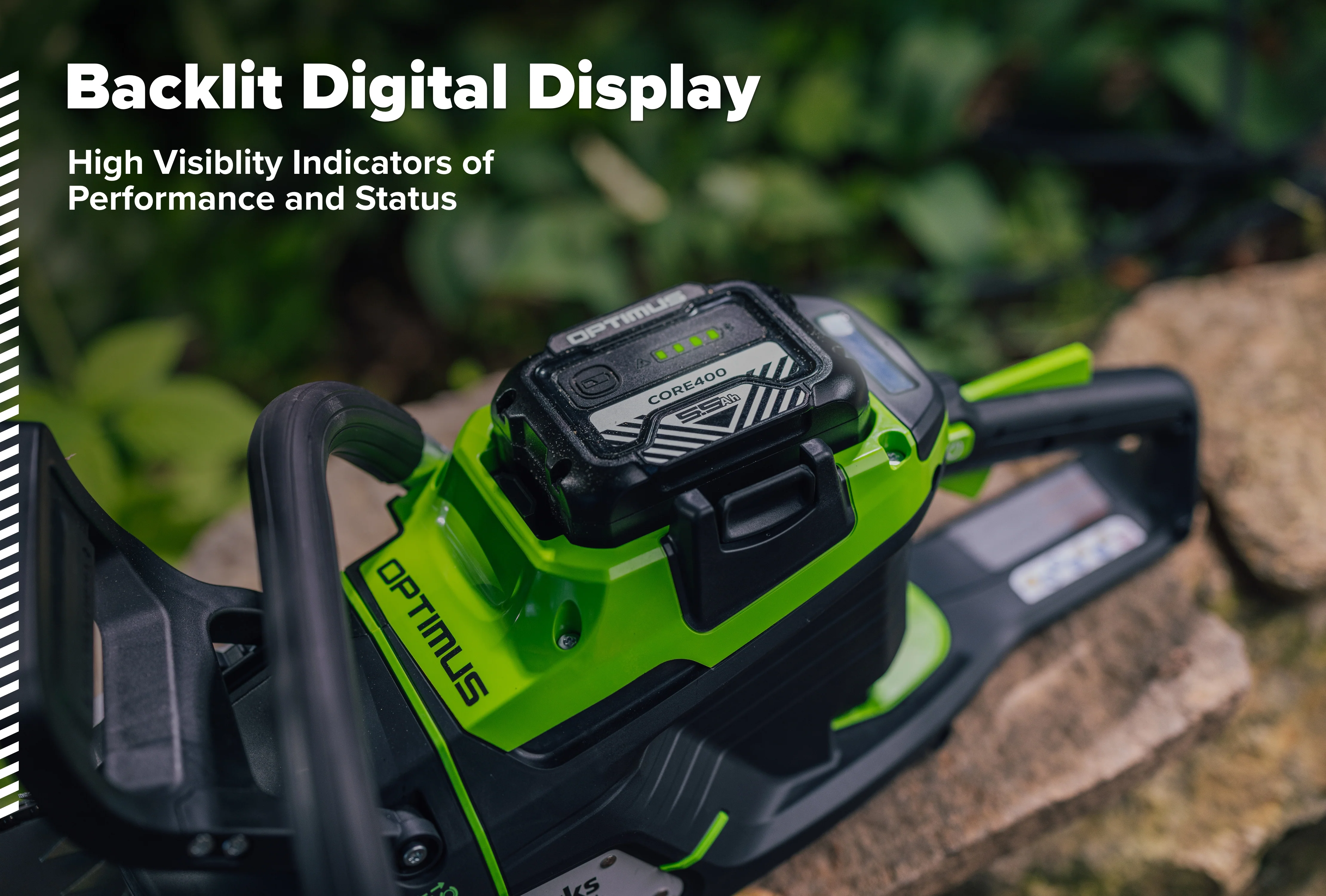 82V OPTIMUS 3.0 kW Chainsaw Powerhead with CORE400 Battery & DP Charger | OCS500-C4DP - Image 6