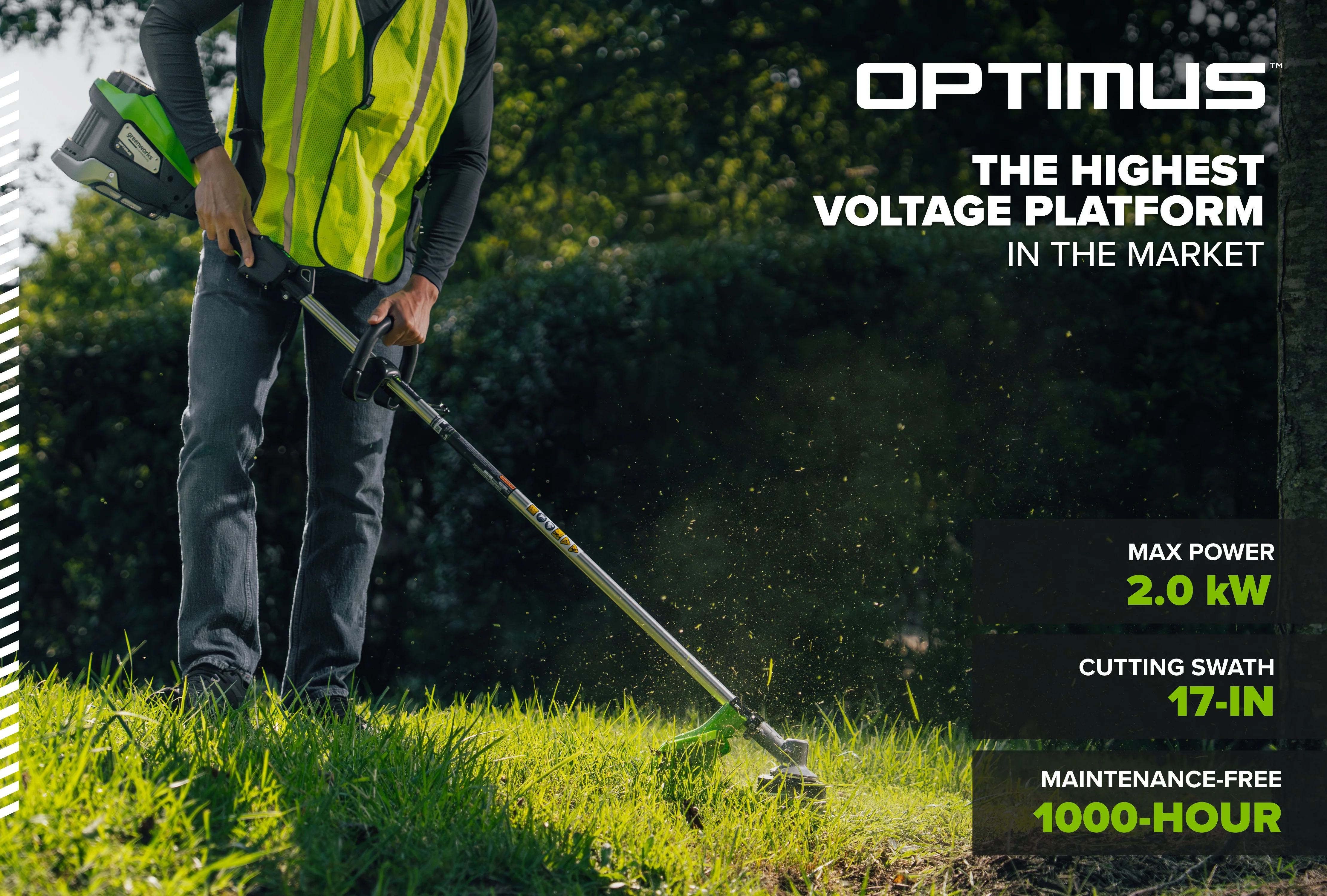 82V OPTIMUS 2.0kW 17" String Trimmer Brush Cutter Core400 DP Kit  | ST201-C4DP - Image 2