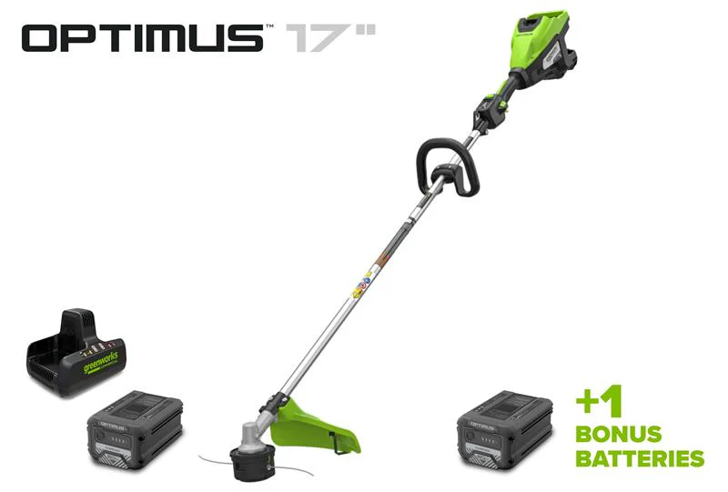 Optimus 82V Top mounted 1.3kW String Trimmer Kit CORE360, DP Charger + Bonus CORE360 | ST131CB